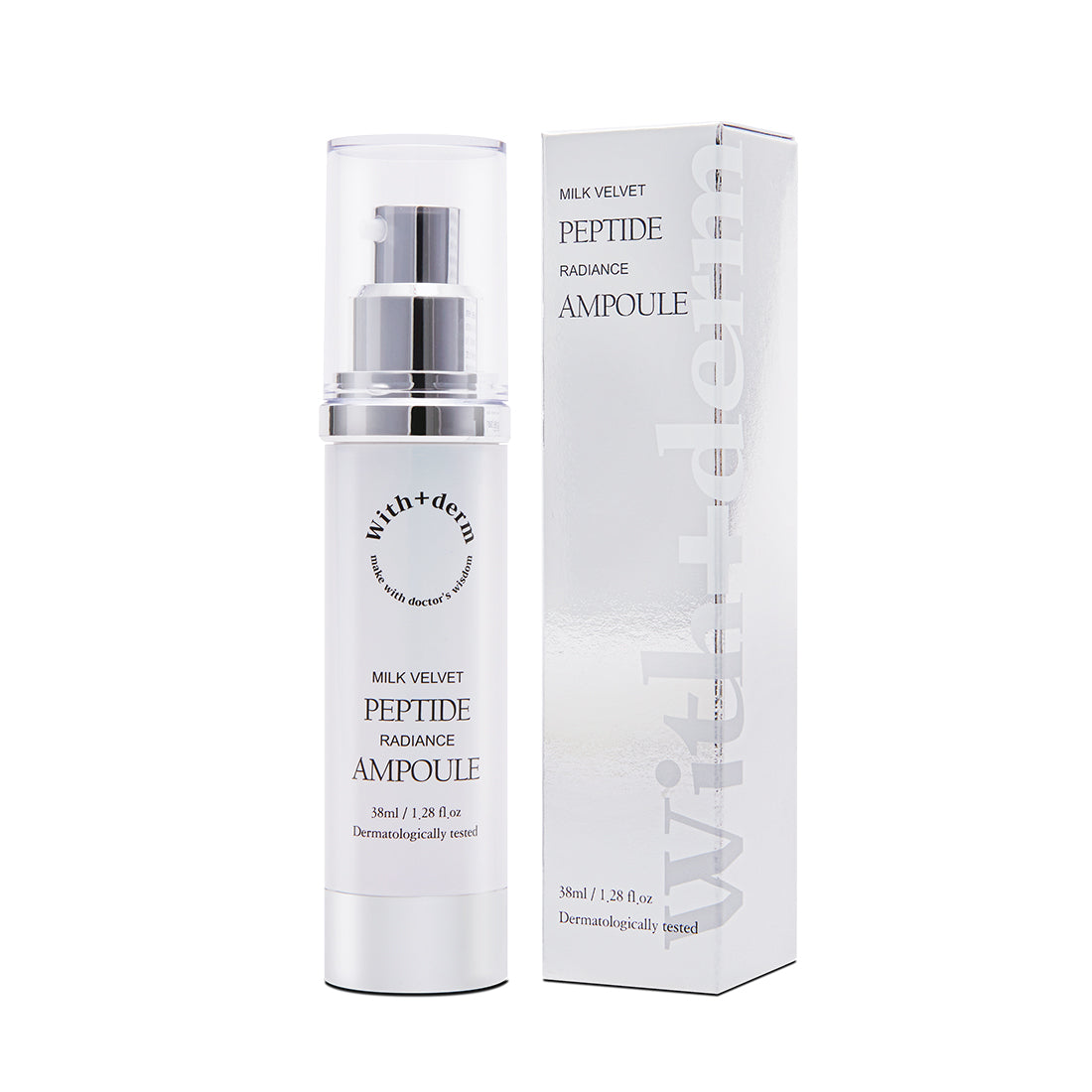 With+Derm Milk velvet peptide radiance ampoule 38ml