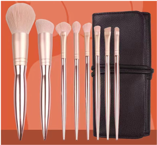 Make Up Brush Set with a PU Pouch (Set of 8)