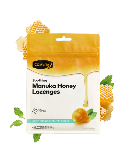COMVITA - Manuka Honey Lozenges with Propolis Coolmint, weight 12s