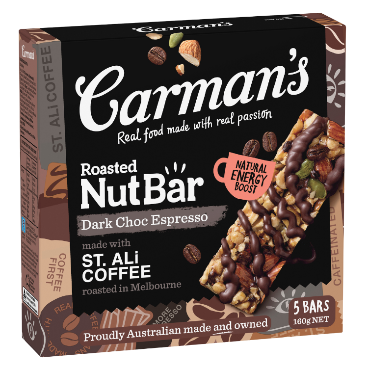 Carman's Gluten Free - Dark Choc Espresso Nut Bar 35g
