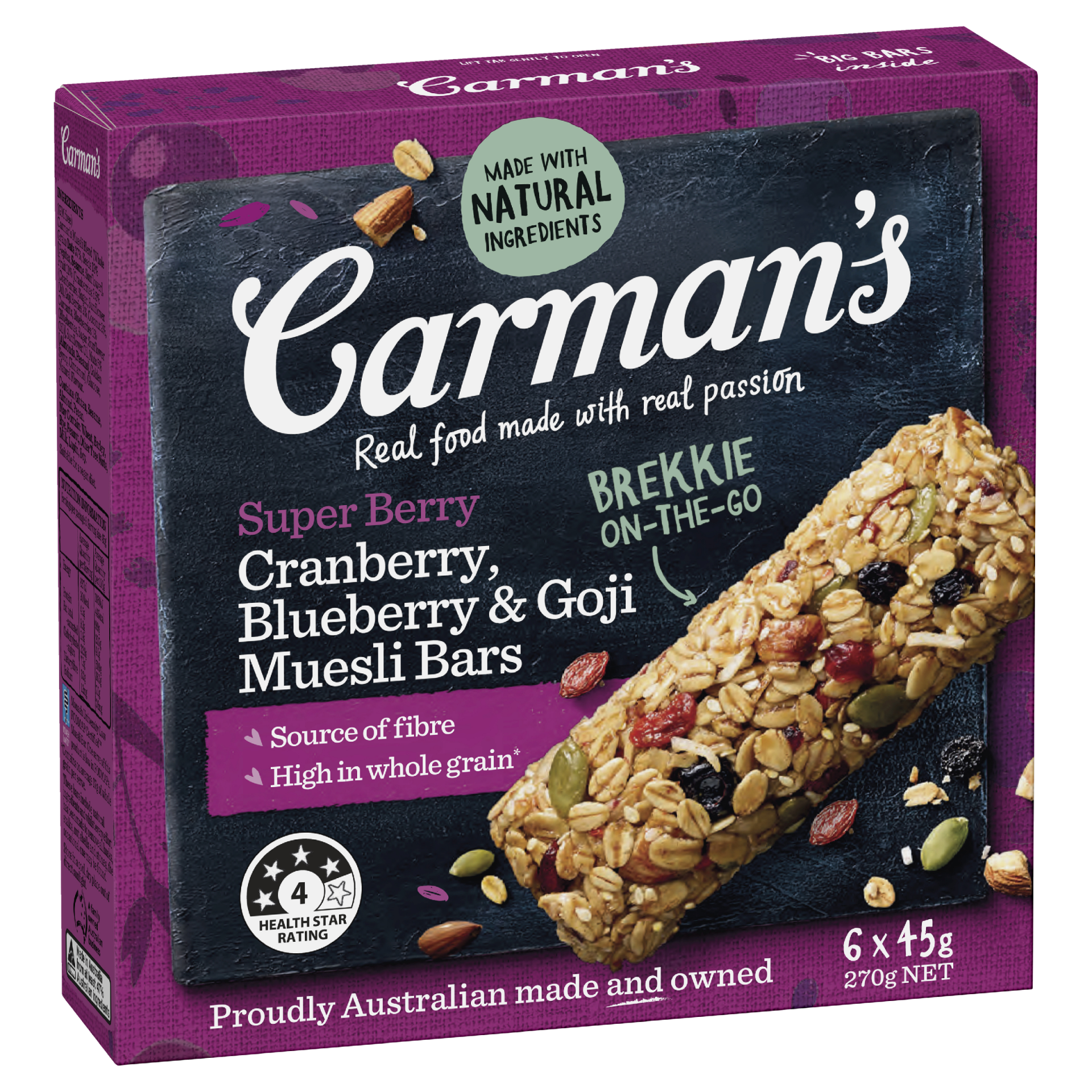 Carman's Muesli Bar - Super Berry Muesli Bar 40g