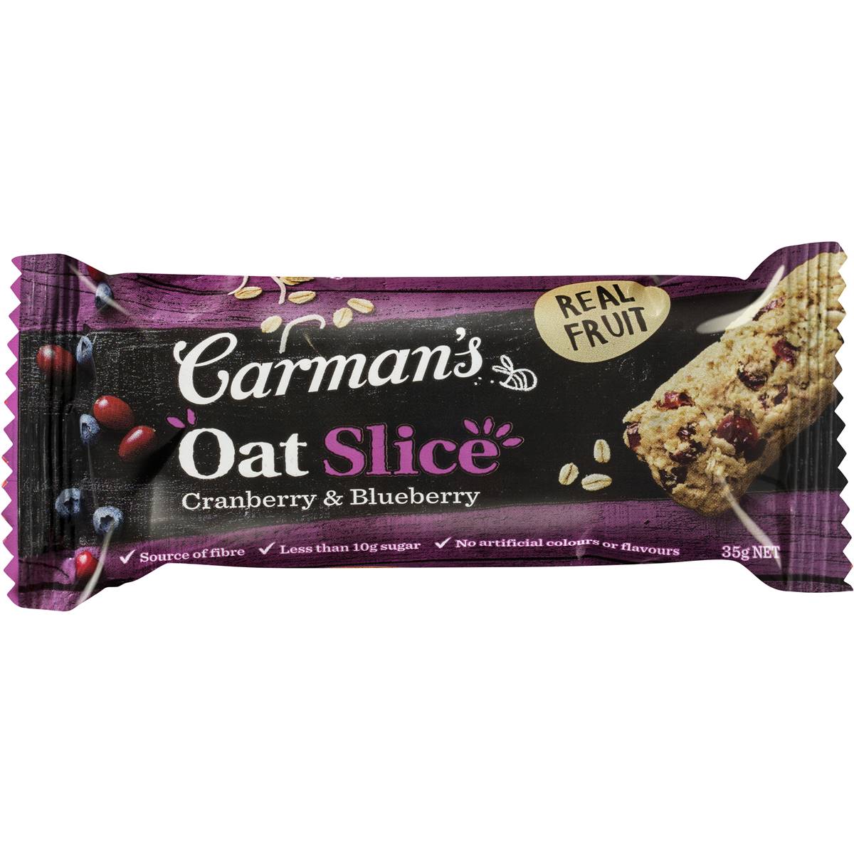 Carman's Oat Slice - Cranberry & Blueberry 35g