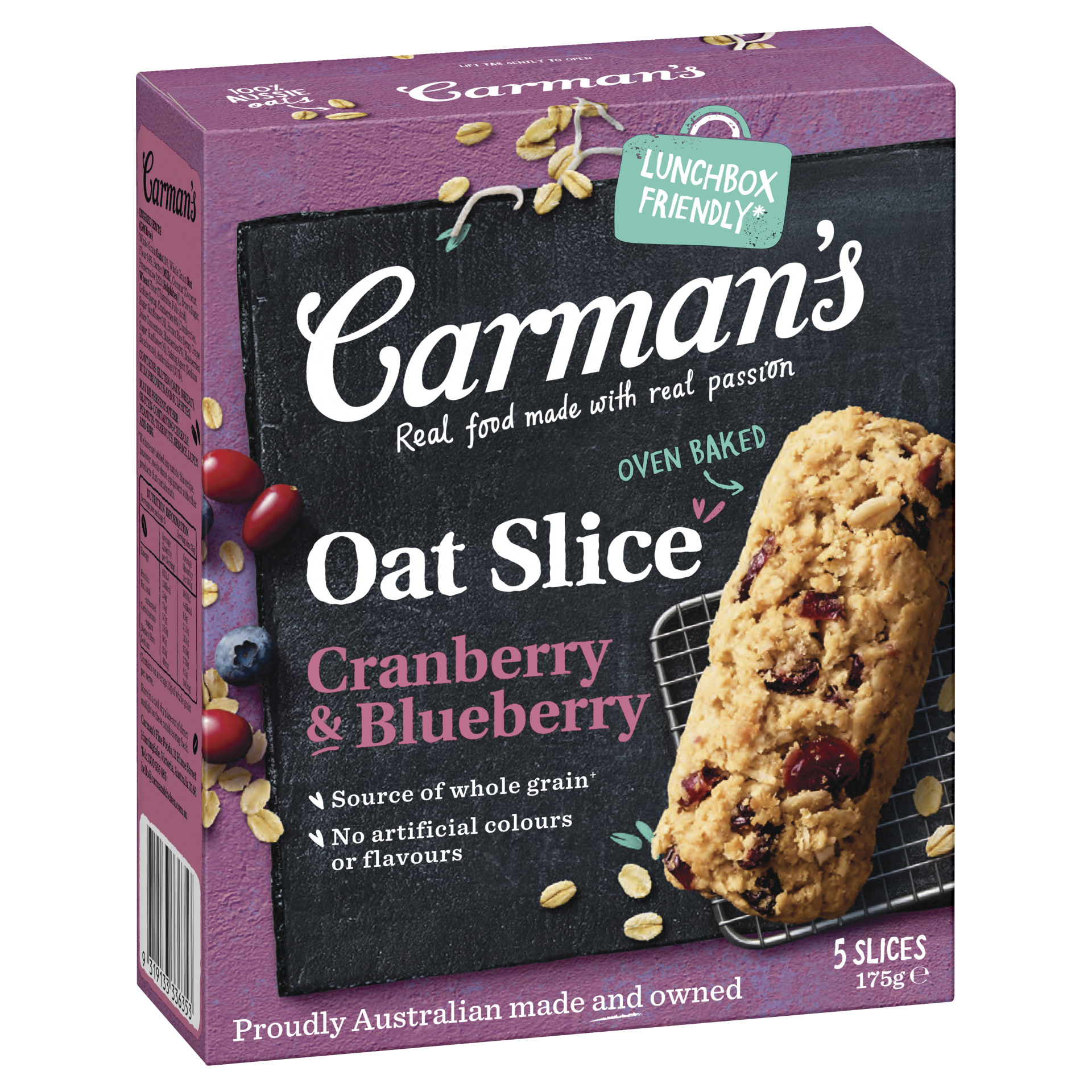 Carman's Oat Slice - Cranberry & Blueberry 35g