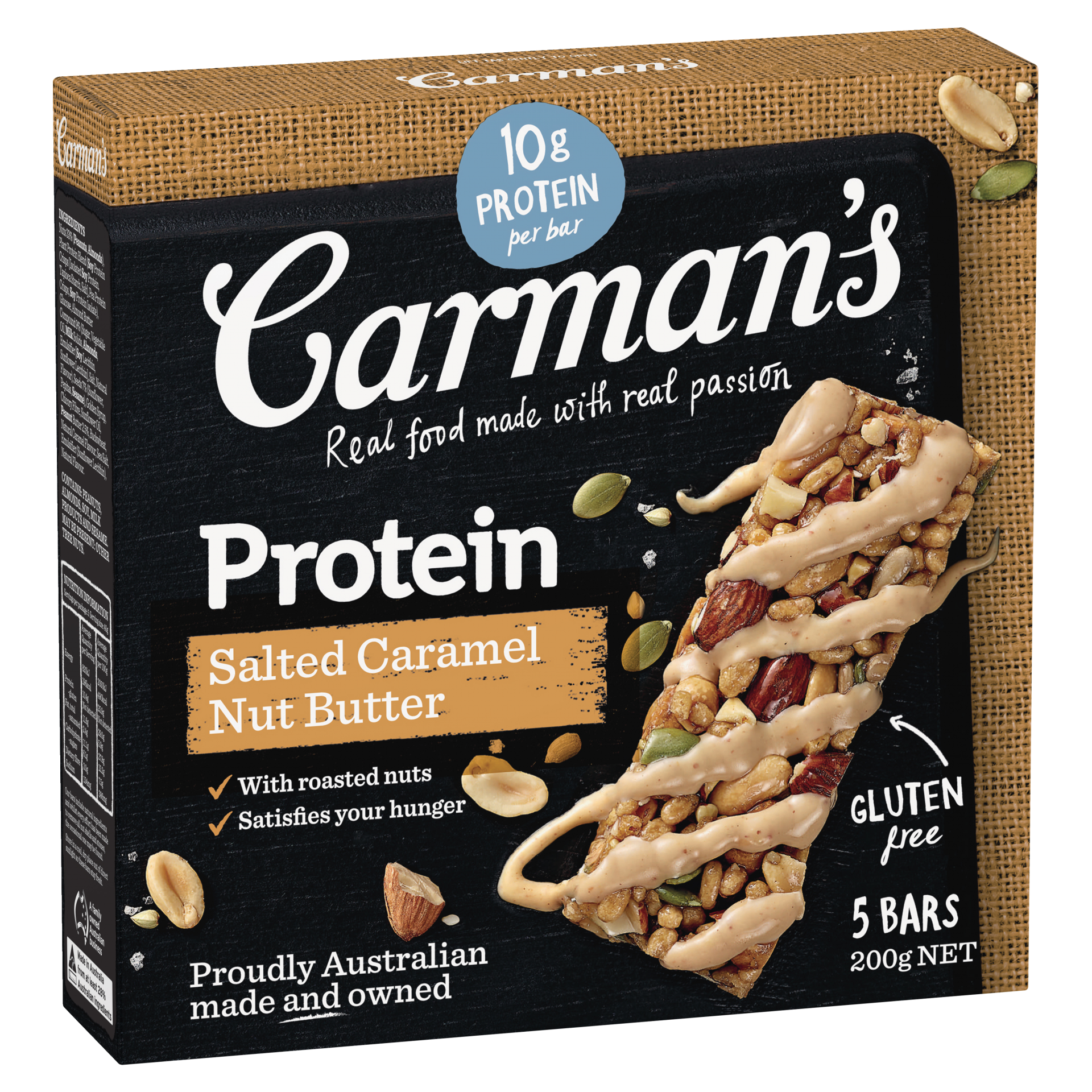 Carman's Gluten Free - Salted Caramel Nut Butter Protein Bar 35g
