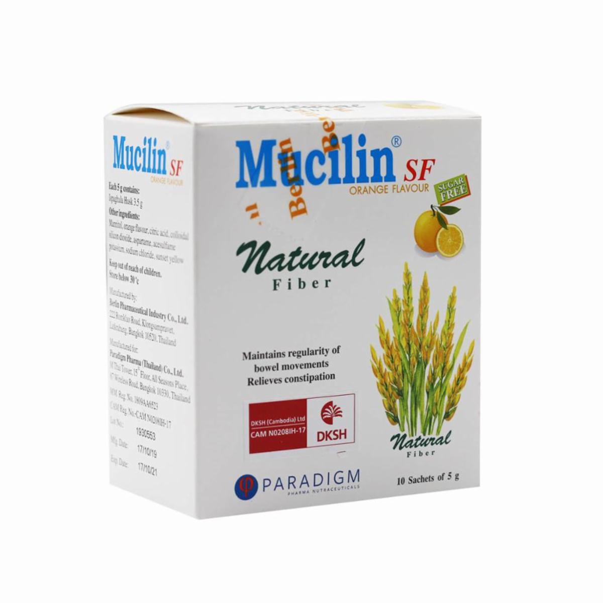 Mucilin Natural Fiber Sugar free 10's