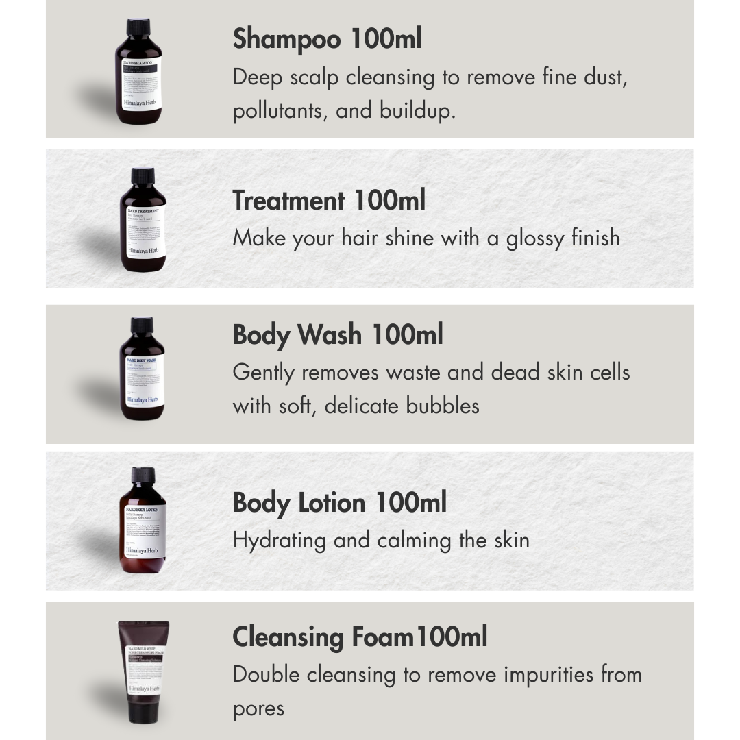 Nard - Hair&Body Travel Kit (Set of 5)