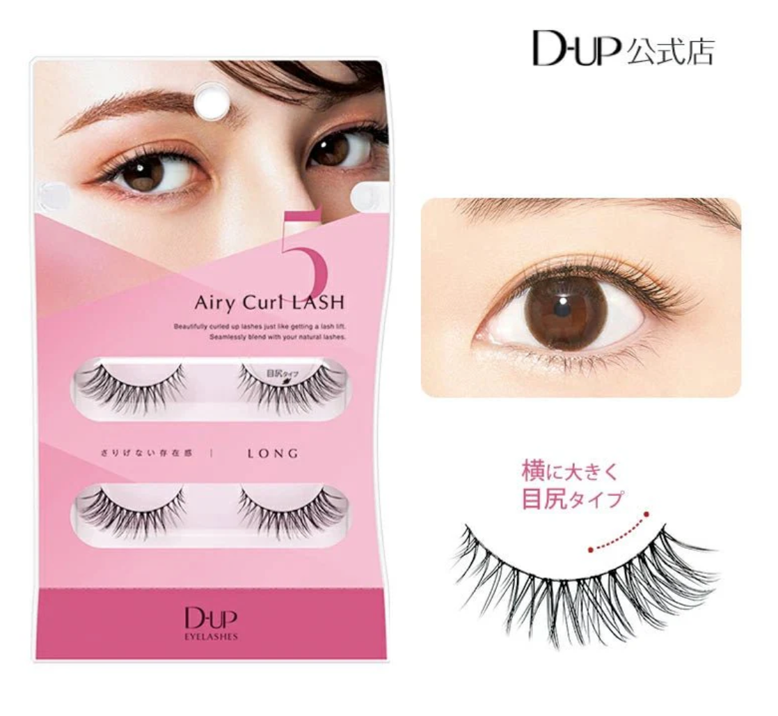D-Up Airy Curl Lash Eyelashes 04 Long 2Pair
