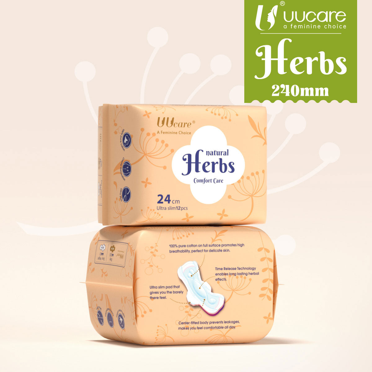 UUCare - Natural Herbs Day 240mm x 12s