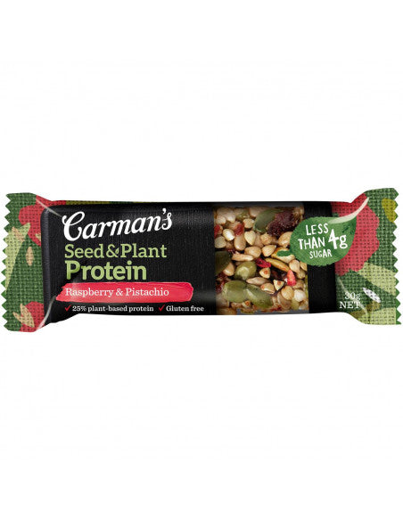 Carman's Gluten Free - Raspberry & Pistachio Seed & Plant Protein Bar 40g