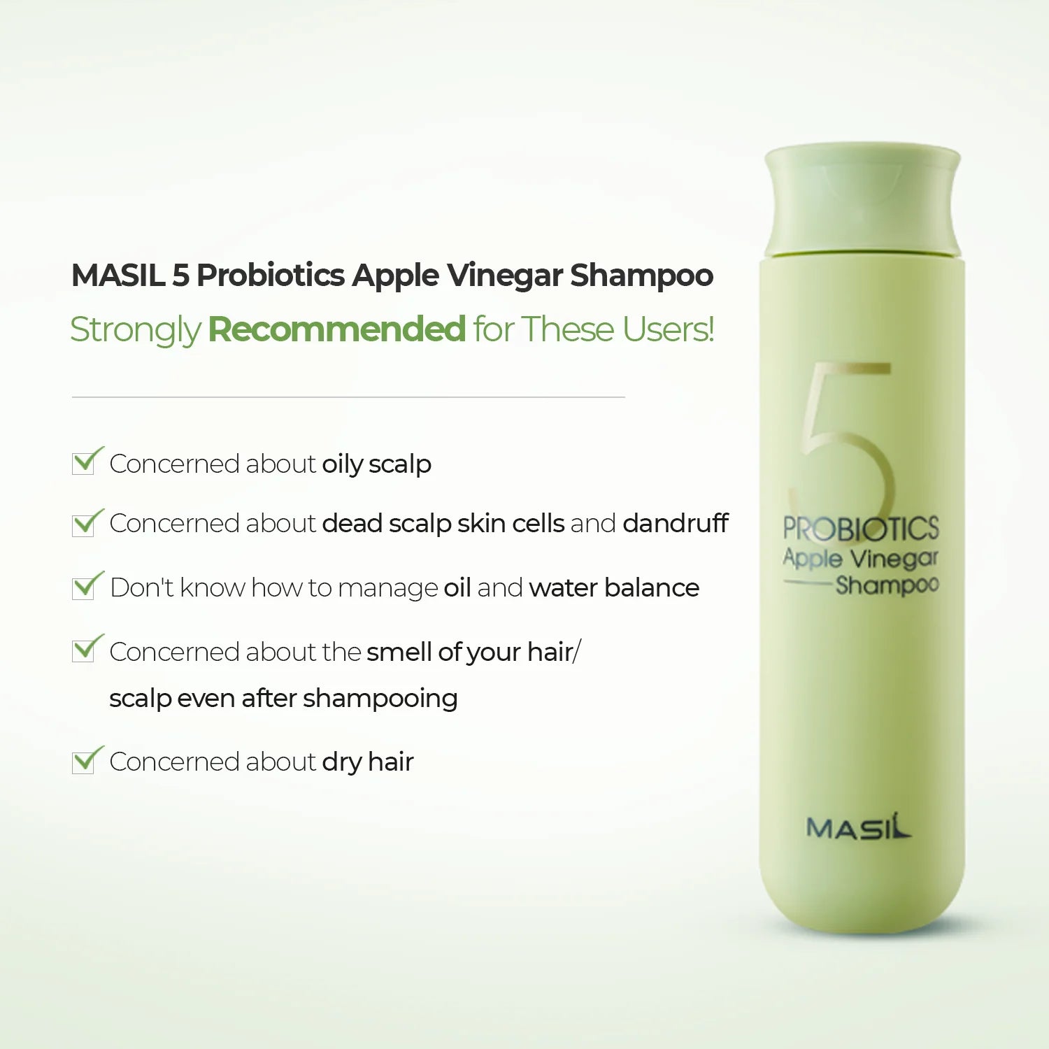 MASIL - 5 Probiotics Apple Vinegar Shampoo 300ml